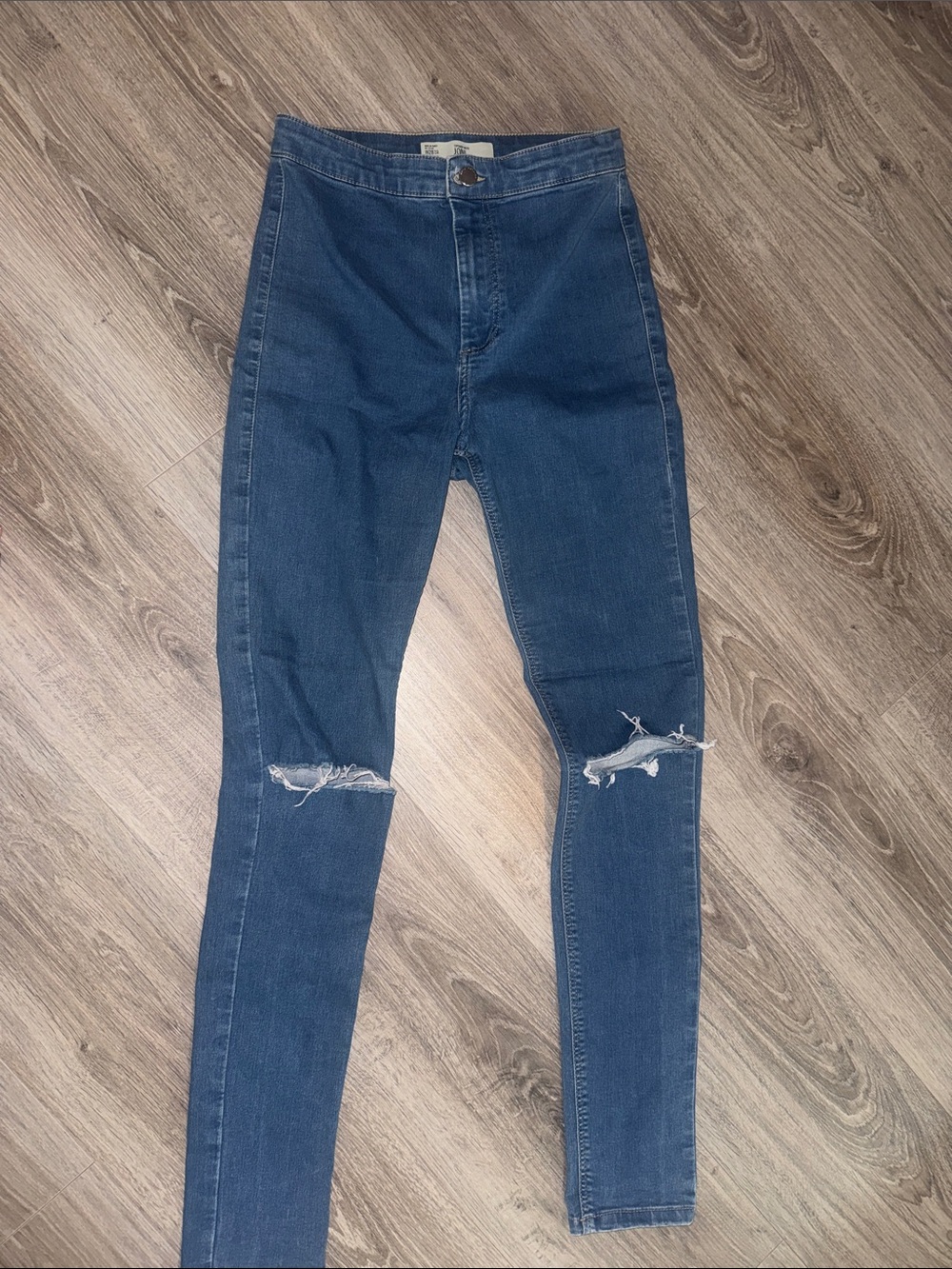Topshop Moto Light and Dark Blue Jeans